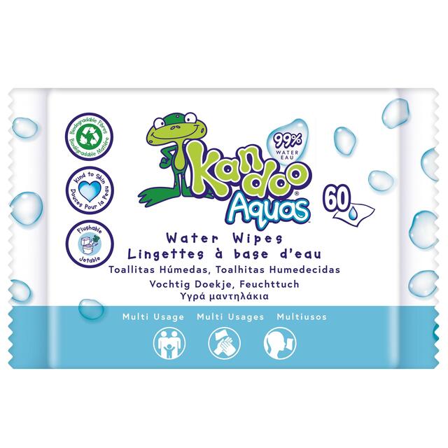 Kandoo Aquas Flushable Toilet Water Wipes