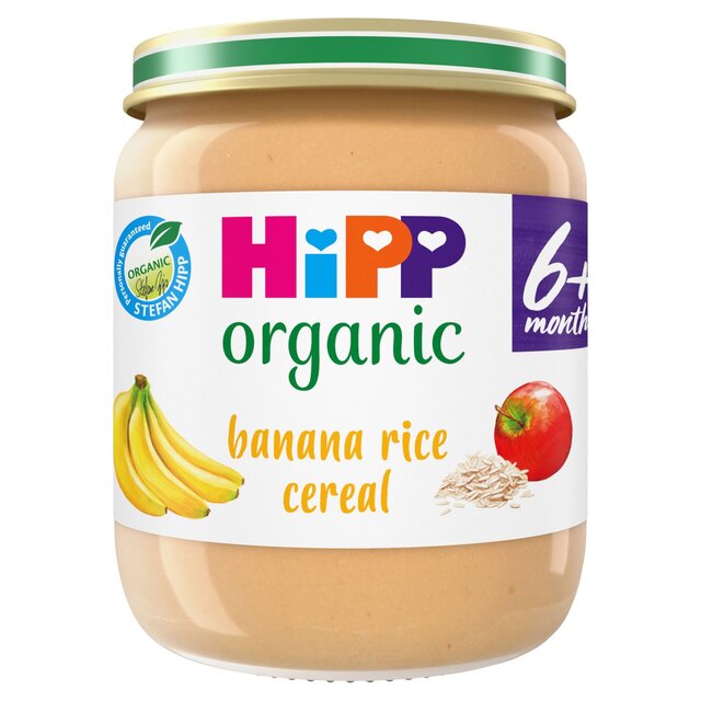 HiPP Organic Banana Rice Cereal Baby Food Jar 4+months