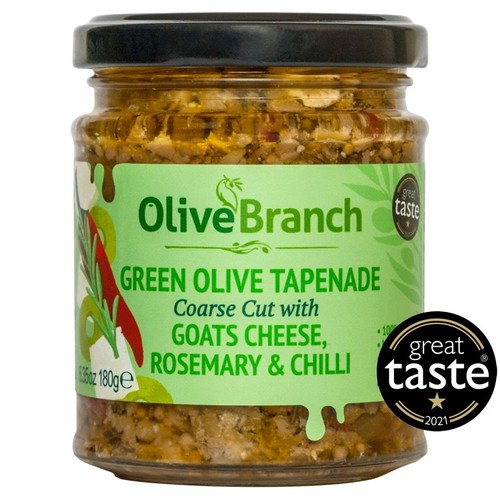 Olive Branch Olive Tapenade with Goat's Cheese, Rosemary & Chilli