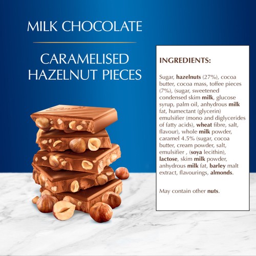 Lindt Les Grandes Hazelnuts Milk Chocolate Bar thumbnail 2