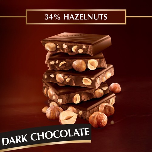 Lindt Les Grandes Hazelnuts Dark Chocolate Bar  thumbnail 2