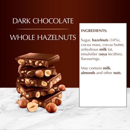 Lindt Les Grandes Hazelnuts Dark Chocolate Bar  thumbnail 9