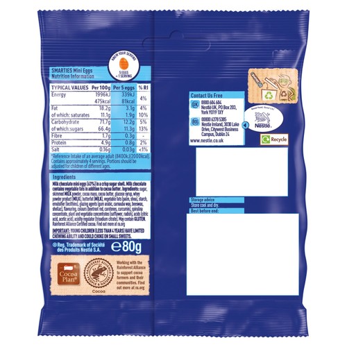 Smarties Milk Chocolate Mini Eggs Bag thumbnail 5
