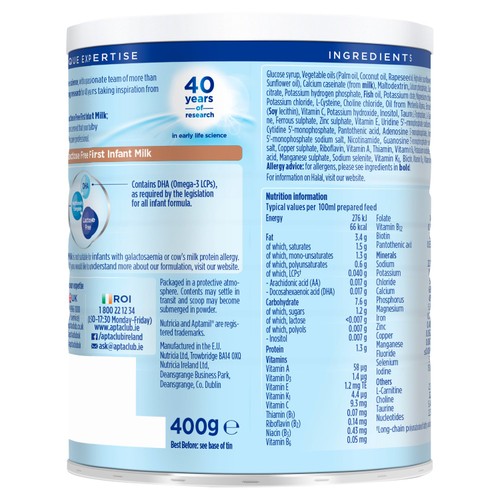 Aptamil Lactose Free Baby Milk Formula Powder Birth for Lactose Intolerance thumbnail 2