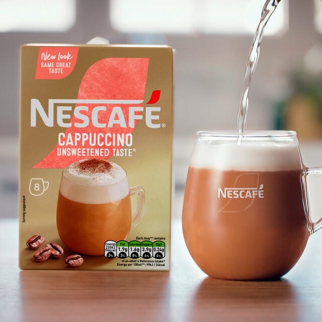 Nescafe Cappuccino Unsweetened Instant Coffee 8 Sachets thumbnail 8