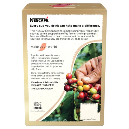 Nescafe Cappuccino Instant Coffee 7 Sachets thumbnail 3