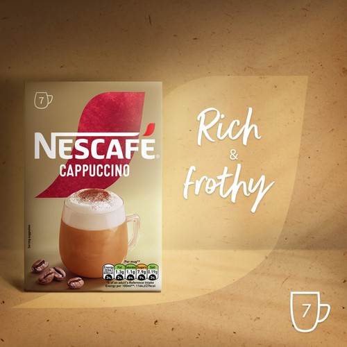 Nescafe Cappuccino Instant Coffee 7 Sachets thumbnail 7