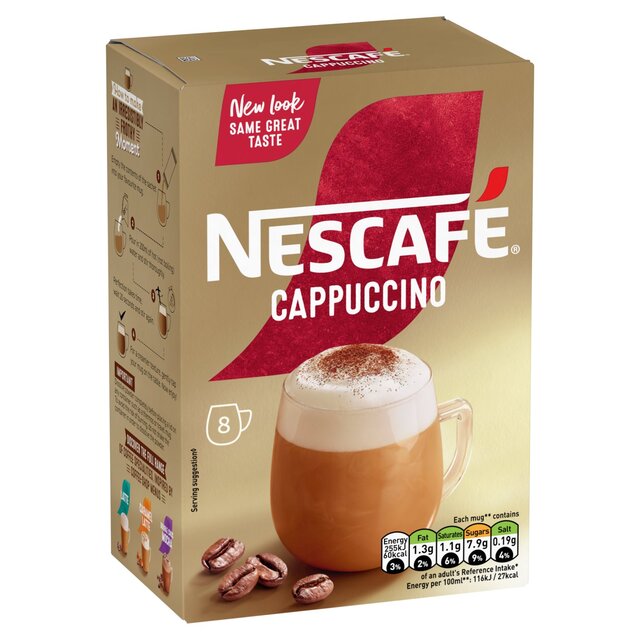 Nescafe Cappuccino Instant Coffee 7 Sachets thumbnail 3