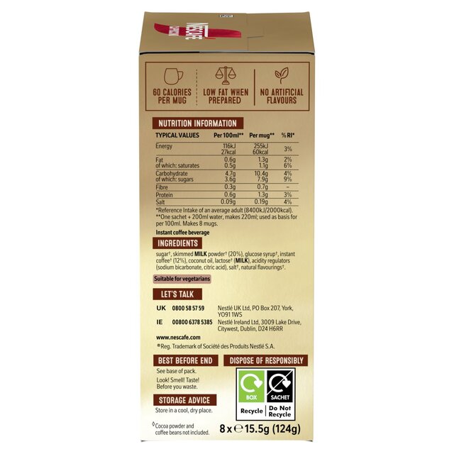 Nescafe Cappuccino Instant Coffee 7 Sachets thumbnail 5