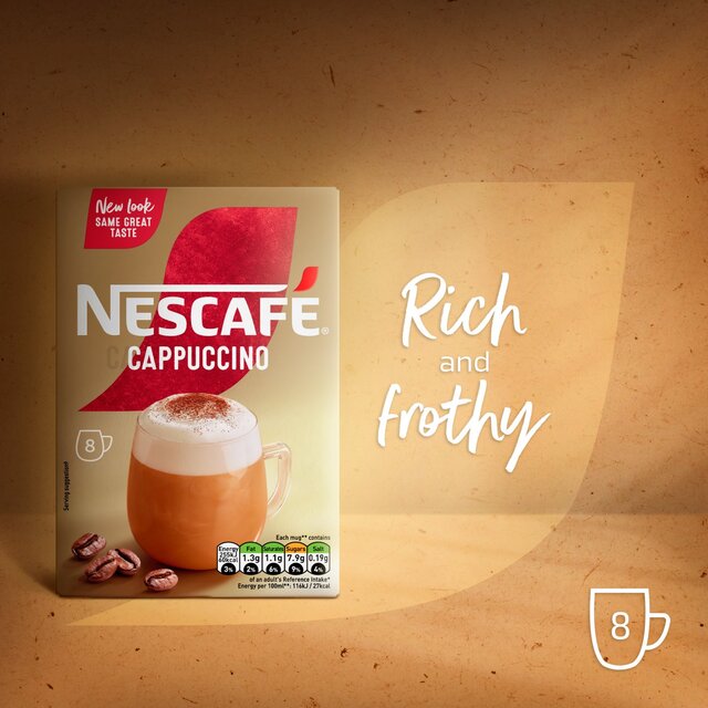 Nescafe Cappuccino Instant Coffee 7 Sachets thumbnail 7