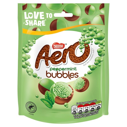 Aero Bubbles Peppermint Mint Chocolate Sharing Bag thumbnail 2