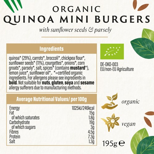 Biona Organic Quinoa Mini Burgers thumbnail 2