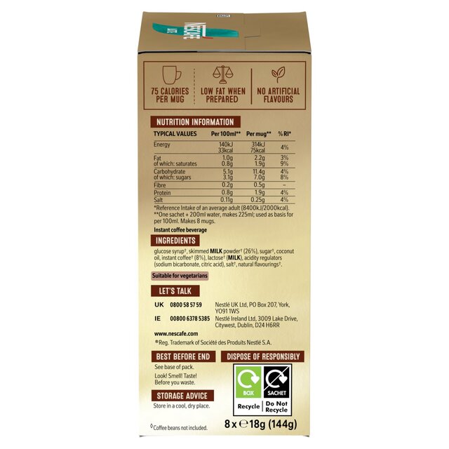 Nescafe Latte Instant Coffee 8 Sachets thumbnail 4