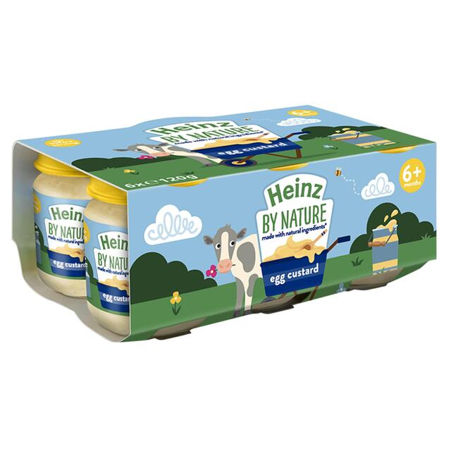 Heinz By Nature Egg Custard Jars Baby Food 6+ Months