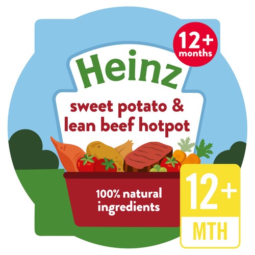 Heinz Sweet Potato & Lean Beef Hotpot Baby Food Tray 1+ Year thumbnail 2