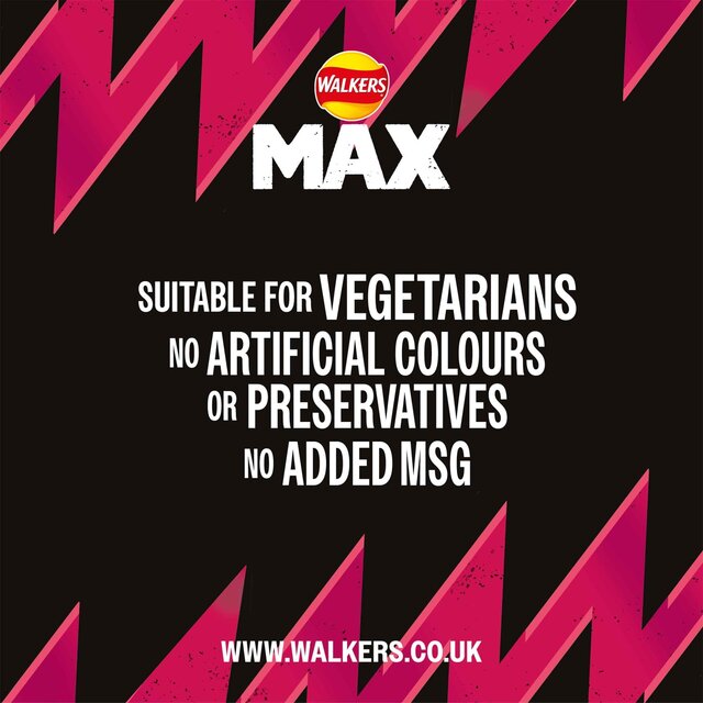 Walkers Max Strong Hot Chicken Wings Sharing Bag Crisps thumbnail 6