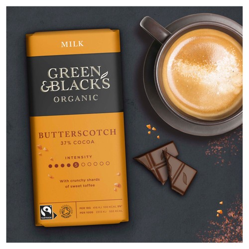 Green & Black's Organic Butterscotch Milk Chocolate Bar thumbnail 5