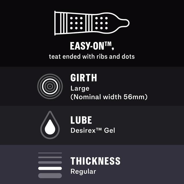 Durex Intense Condoms Ribbed & Dotted Regular Fit thumbnail 2