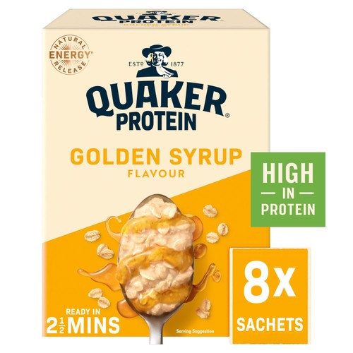 Quaker Oat So Simple Protein Golden Syrup Porridge Sachets Cereal