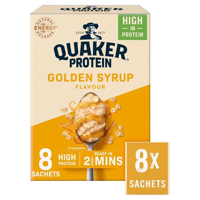 Quaker Oat So Simple Protein Golden Syrup Porridge Sachets Cereal