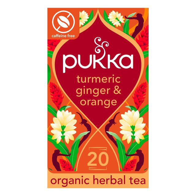Pukka Turmeric, Ginger & Orange Tea x20 Home-Compostable Herbal Tea Bags