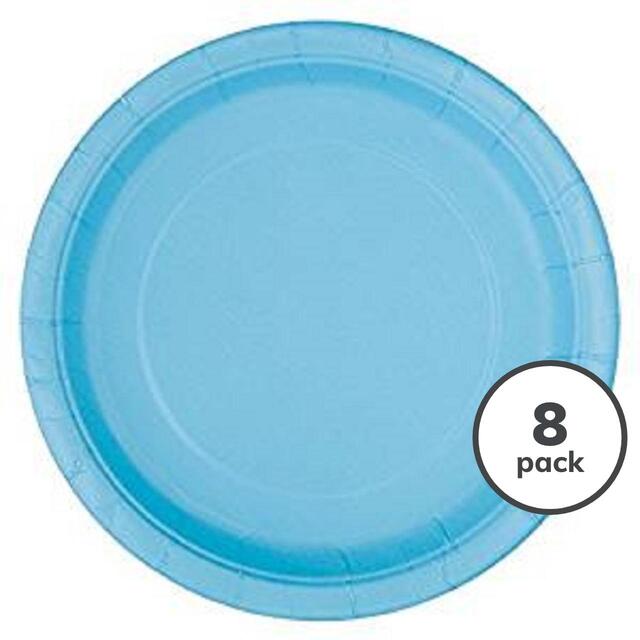 Powder Blue Recyclable Paper Party Plates thumbnail 2