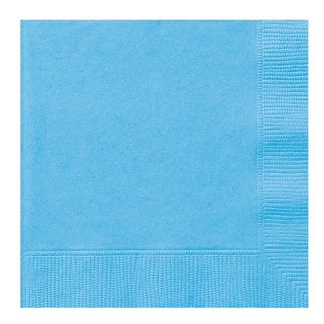Baby Blue 2 Ply Paper Party Napkins thumbnail 2