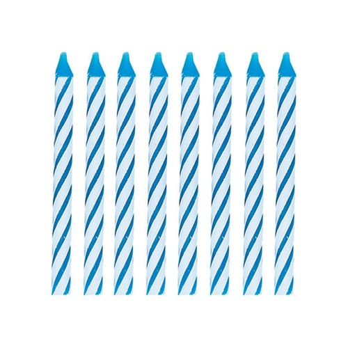 Blue Spiral Birthday Candles