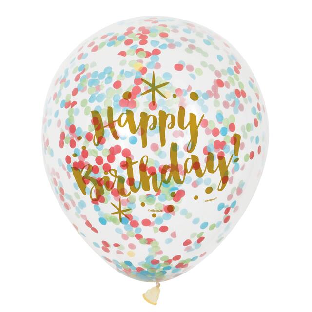 Glitzy Birthday Balloons with Confetti thumbnail 2