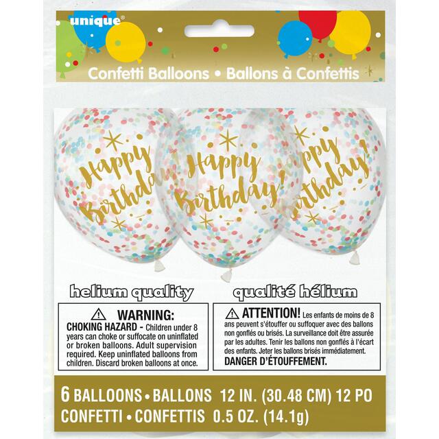 Glitzy Birthday Balloons with Confetti thumbnail 3