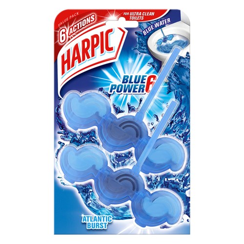 Harpic Fresh Power 6 Rim Blocks Blue Water Twin thumbnail 2