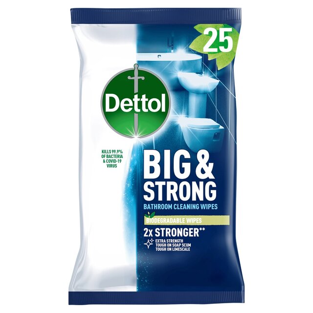 Dettol Big & Strong Limescale Bathroom Cleaning Wipes