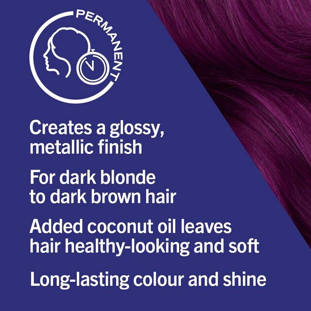 Schwarzkopf Live Amethyst Chrome U69 Metallics Purple Permanent Hair Dye thumbnail 5