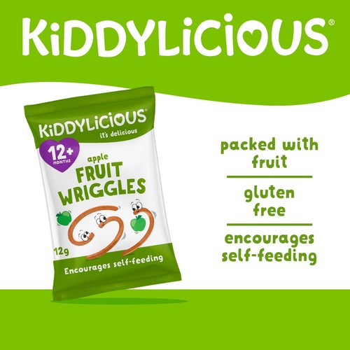 Kiddylicious Apple Wriggles Baby Snacks Multi thumbnail 4