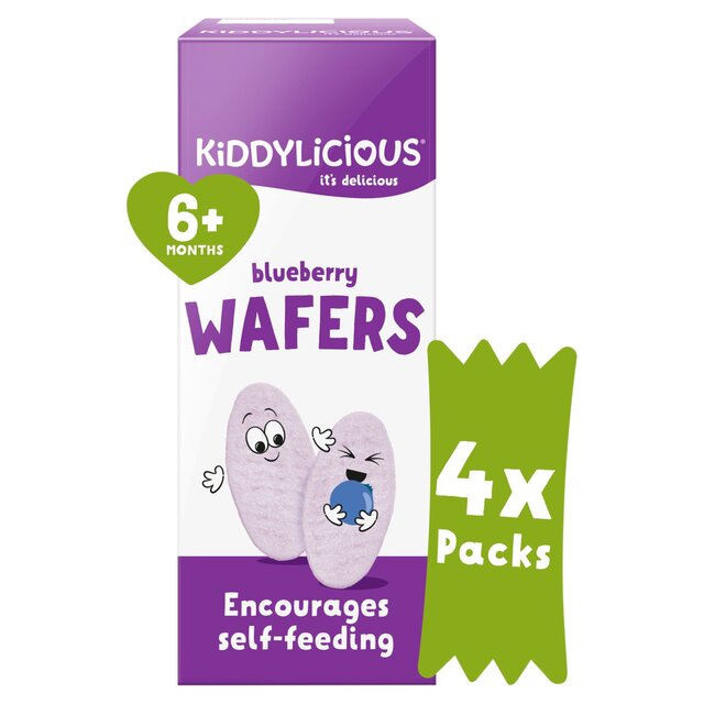 Kiddylicious Blueberry Mini Wafers Baby Snacks Multi