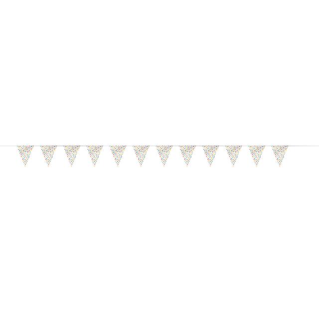 Rainbow Polka Dot Flag Banner 12ft thumbnail 3