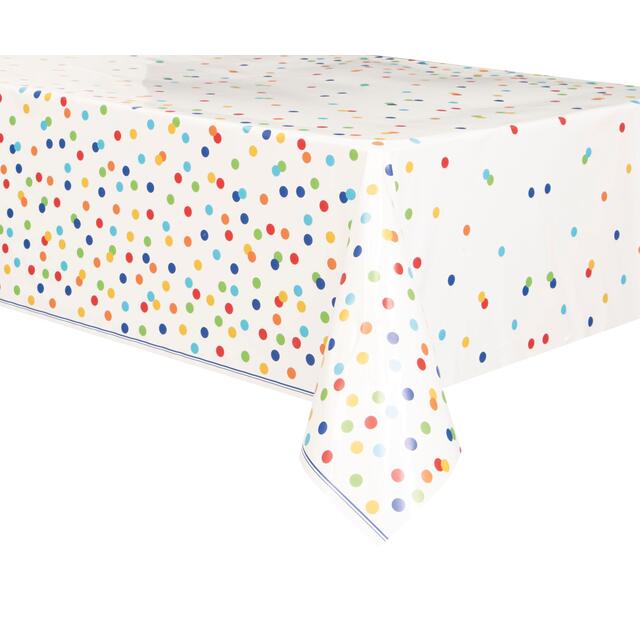 Rainbow Polka Dot Table Cover thumbnail 2