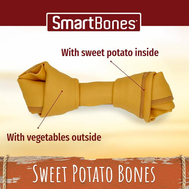 SmartBones 2 Medium Sweet Potato Rawhide Free Bone Dog Treats thumbnail 4