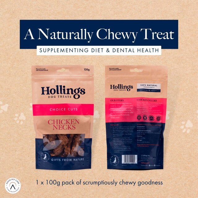 Hollings 100% Natural Chicken Necks Dog Treats thumbnail 5