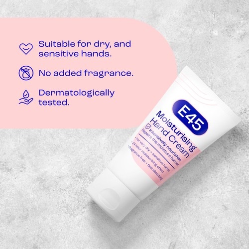 E45 Daily Hand Cream for Very Dry Hands & Sensitive Skin thumbnail 2