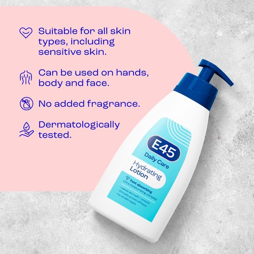 E45 Daily Moisturiser Lotion for Dry & Sensitive Skin thumbnail 2