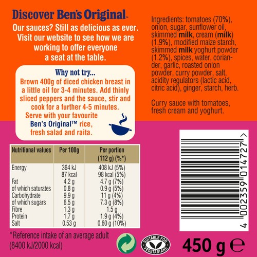 Ben's Original Tikka Masala Curry Sauce thumbnail 9
