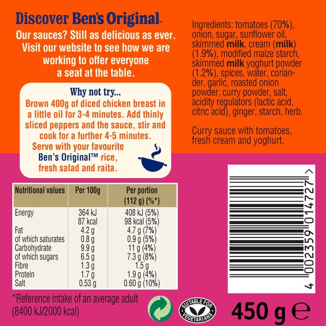 Ben's Original Tikka Masala Curry Sauce thumbnail 7