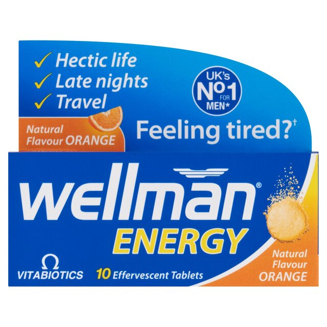 Vitabiotics Wellman Orange Energy Effervescent Tablets
