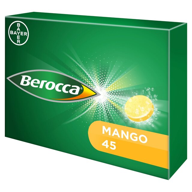 Berocca Mango Energy Vitamin Effervescent Tablets thumbnail 2