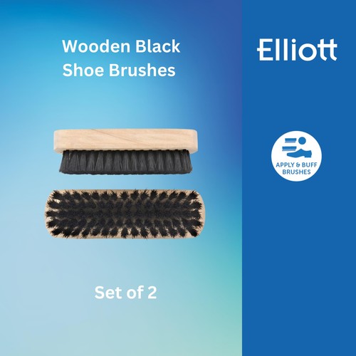 Elliotts Wooden Black Shoe Brushes Set of 2 thumbnail 2