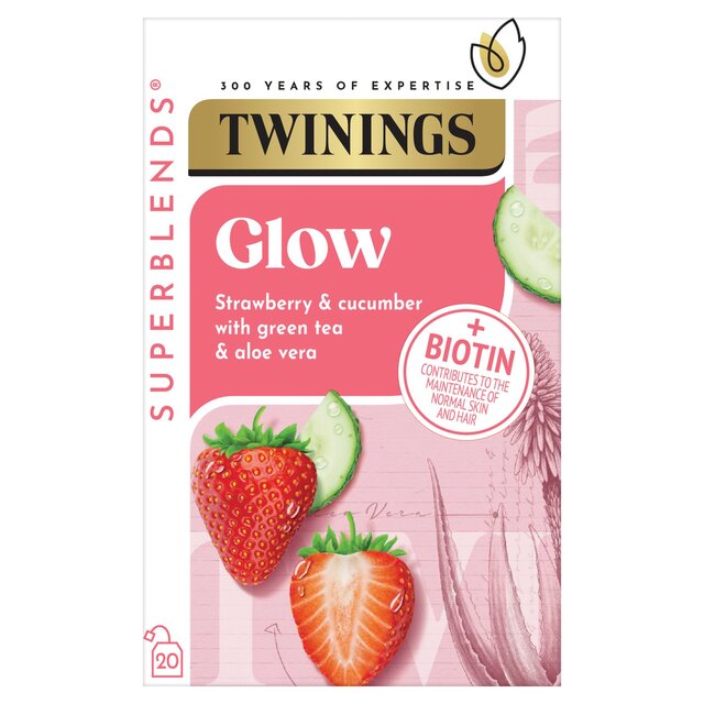 Twinings Superblends Glow with Strawberry, Cucumber & Green Tea thumbnail 2
