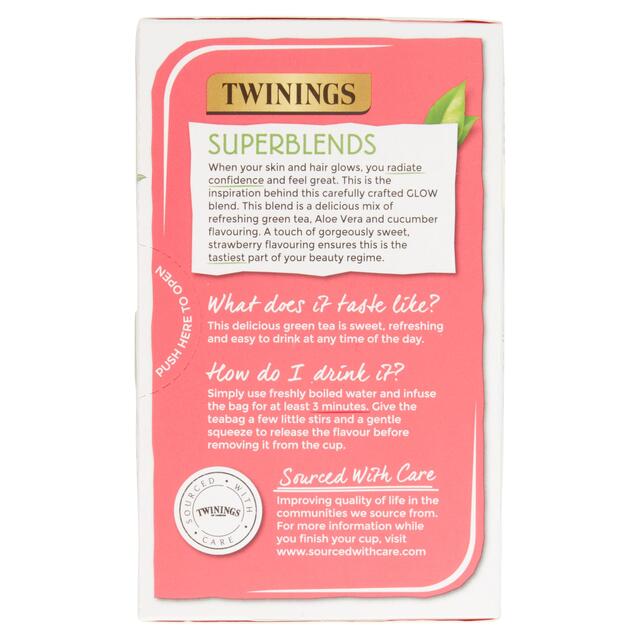 Twinings Superblends Glow with Strawberry, Cucumber & Green Tea thumbnail 3