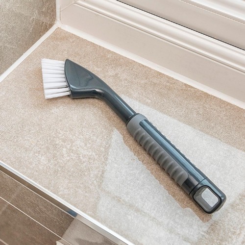 Addis Metallic Graphite ComfiGrip Tile and Grout Cleaning Brush   thumbnail 2
