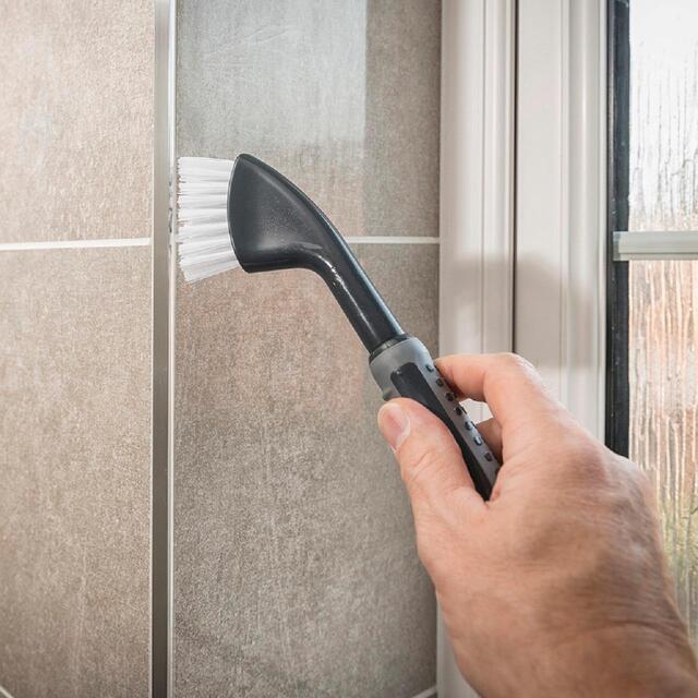 Addis Metallic Graphite ComfiGrip Tile and Grout Cleaning Brush thumbnail 4